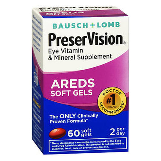 Multivitamin Supplement PreserVision® Vitamin A / Vitamin E / Ascorbic Acid 14,320 IU - 200 IU - 226 mg Strength Softgel 60 per Box