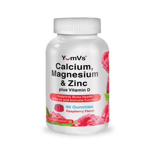 Vitamin and Mineral Supplement YumV's™ Calcium Magnesium / Vitamin D / Zinc Gummy 90 per Bottle