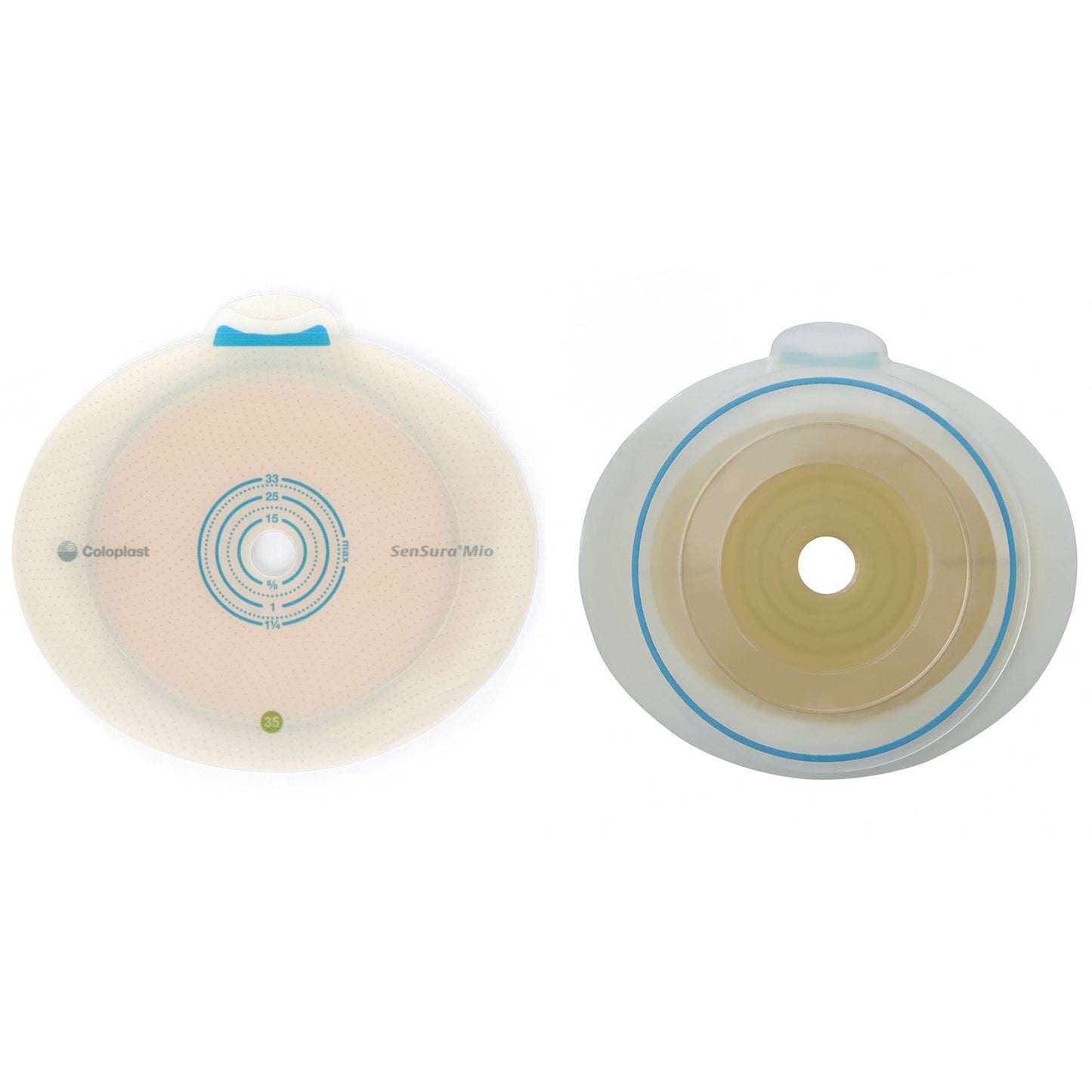 Ostomy Barrier SenSura® Mio Flex Pre-cut, Extended Wear Elastic Adhesive 35 mm Flange Red Code System 35 to 48 mm Opening