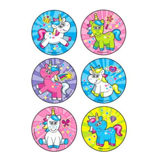 Kids Love Stickers® 90 per Roll Cartoon Unicorns Sticker 2-1/2 Inch