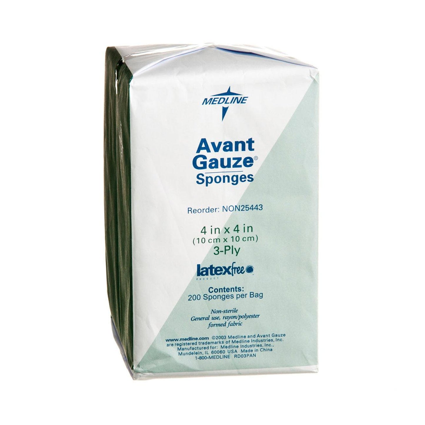 Nonwoven Sponge Avant Gauze® 4 X 4 Inch 3-Ply NonSterile 200 per Pack