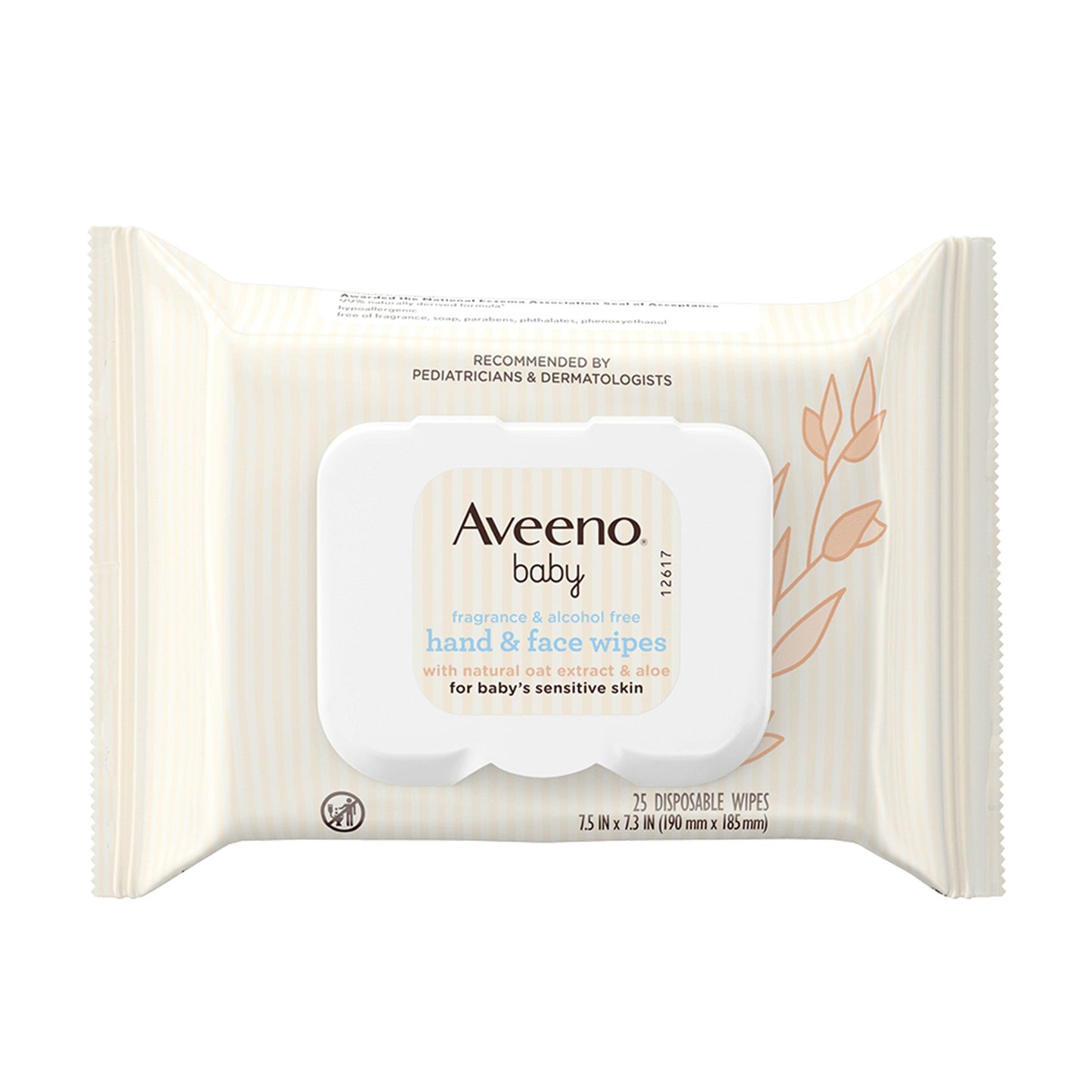 Baby Wipe Aveeno® Baby Soft Pack Unscented 25 Count