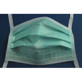 Surgical Mask Cardinal Health™ Anti-fog Adhesive ASTM Level 1 Tie Closure One Size Fits Most