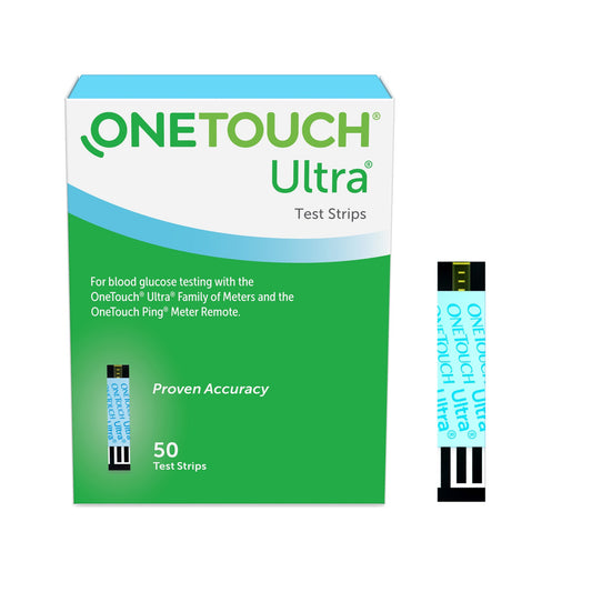 Blood Glucose Test Strips OneTouch® Ultra® Blue 50 Strips per Pack