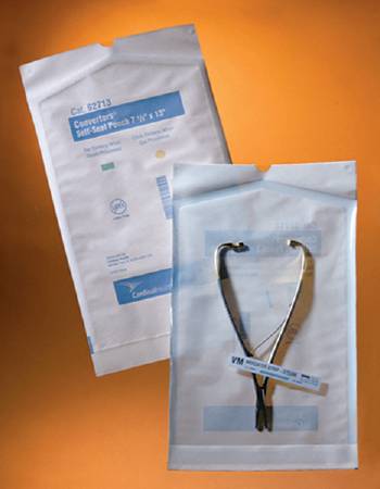 Sterilization Pouch Ethylene Oxide (EO) Gas / Steam 3-1/2 X 22 Inch Transparent / White Self Seal Paper / Film