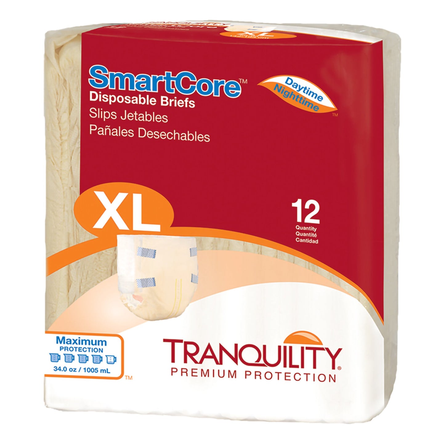 Unisex Adult Incontinence Brief Tranquility SmartCore™ X-Large Disposable Heavy Absorbency