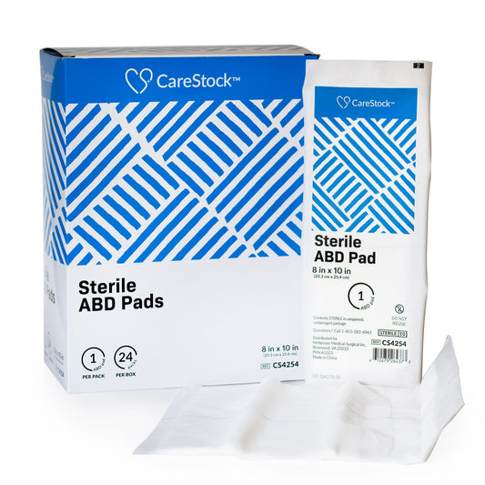 Abdominal Pad CareStock™ 8 X 10 Inch Sterile 1 per Pack
