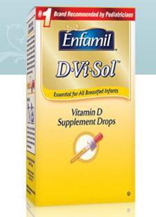 Vitamin Supplement Enfamil® D-Vi-Sol™ Vitamin D 400 mg / 5 mL Strength Oral Drops 50 mL
