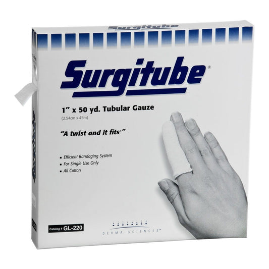 Tubular Retainer Dressing Surgitube® Cotton 1 Inch X 50 Yard Size 2 White Large Finger / Toe NonSterile