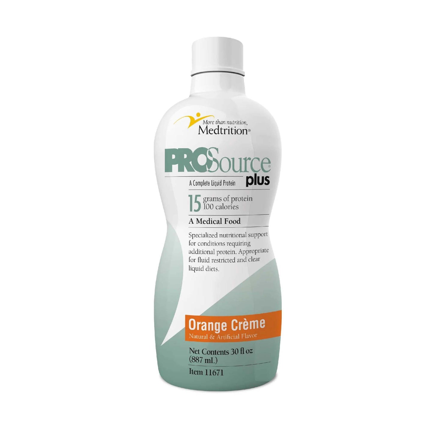 Oral Supplement ProSource® Plus Orange Crème Flavor Liquid 30 oz. Bottle