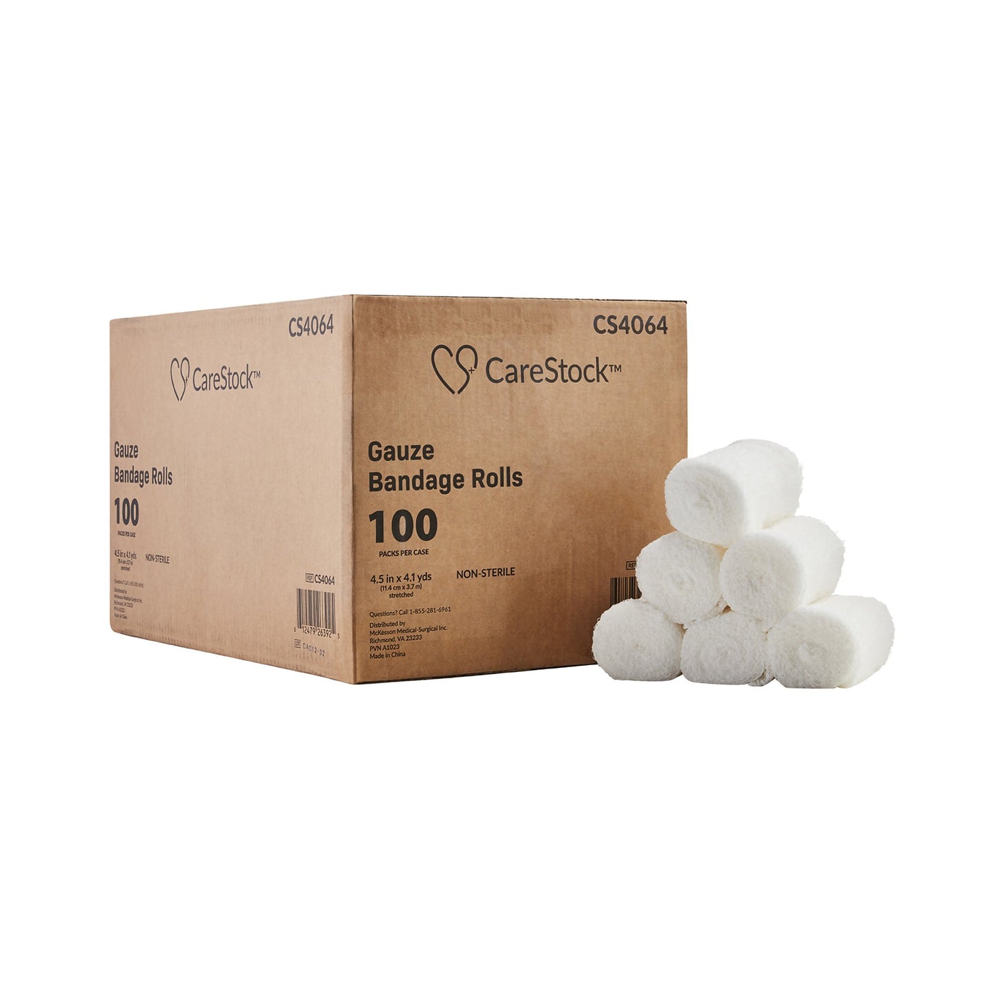 Fluff Dressing CareStock™ 4-1/2 Inch X 4-1/10 Yard 6-Ply NonSterile 100 per Case