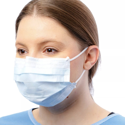 Procedure Mask Cardinal Health™ ASTM Level 1 Earloops One Size Fits Most