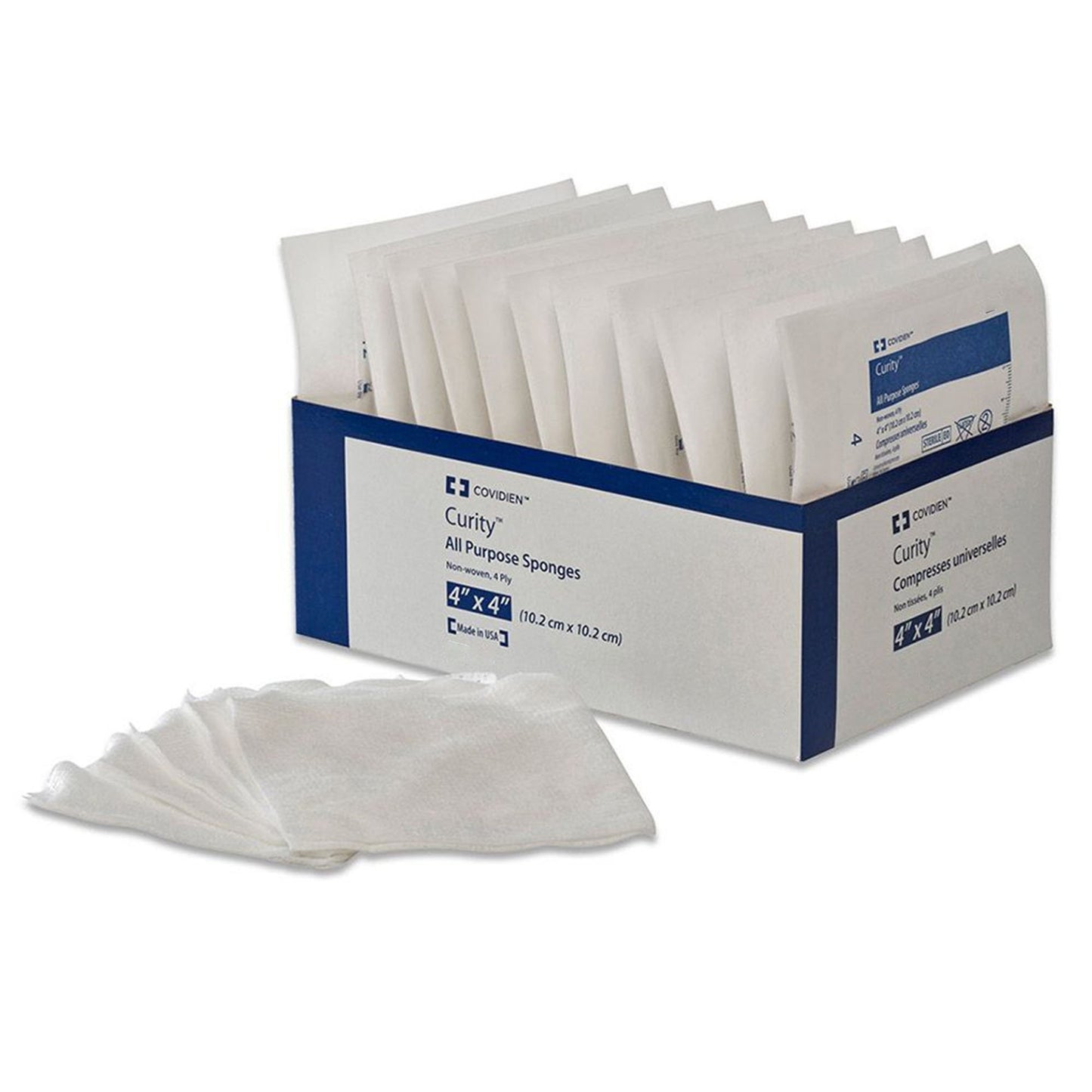 Nonwoven Sponge Curity™ 4 X 4 Inch 4-Ply Sterile 10 per Pouch