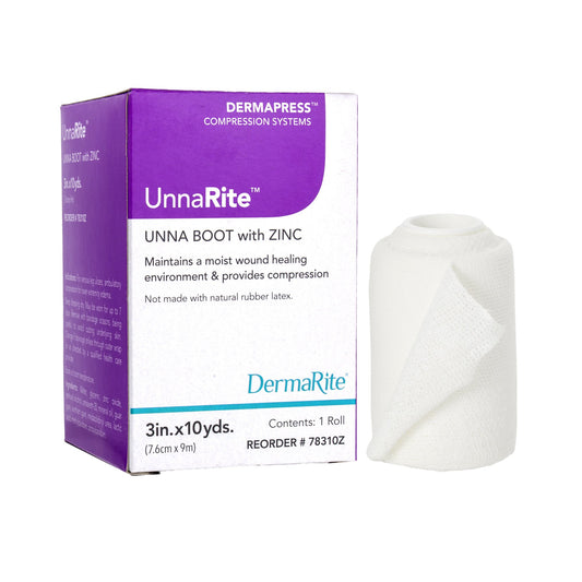 Unna Boot UnnaRite™ Zinc Oxide 3 Inch X 10 Yard