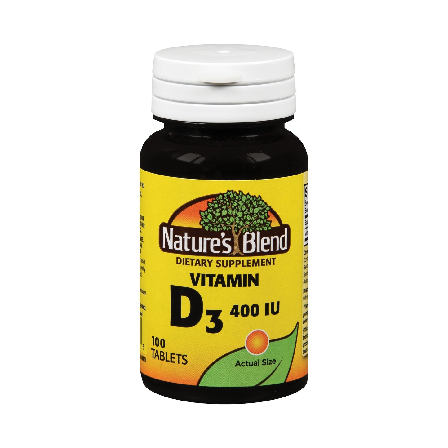 Vitamin Supplement Nature's Blend Vitamin D 400 IU Strength Tablet 100 per Bottle