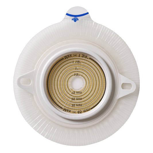 Ostomy Barrier Assura®2 Trim to Fit, Extended Wear Silicone Based Adhesive 50 mm Flange Red Code System Synthetic Resin 3/8 to 1-3/4 Inch Opening 2 Inch Diameter