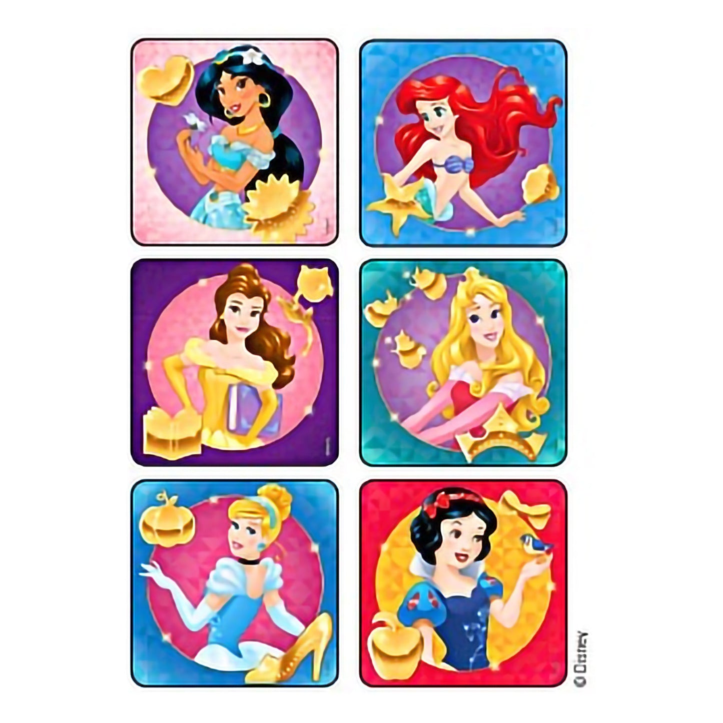 Kids Love Stickers® 90 per Pack Disney Princesses Sticker 2-1/2 Inch