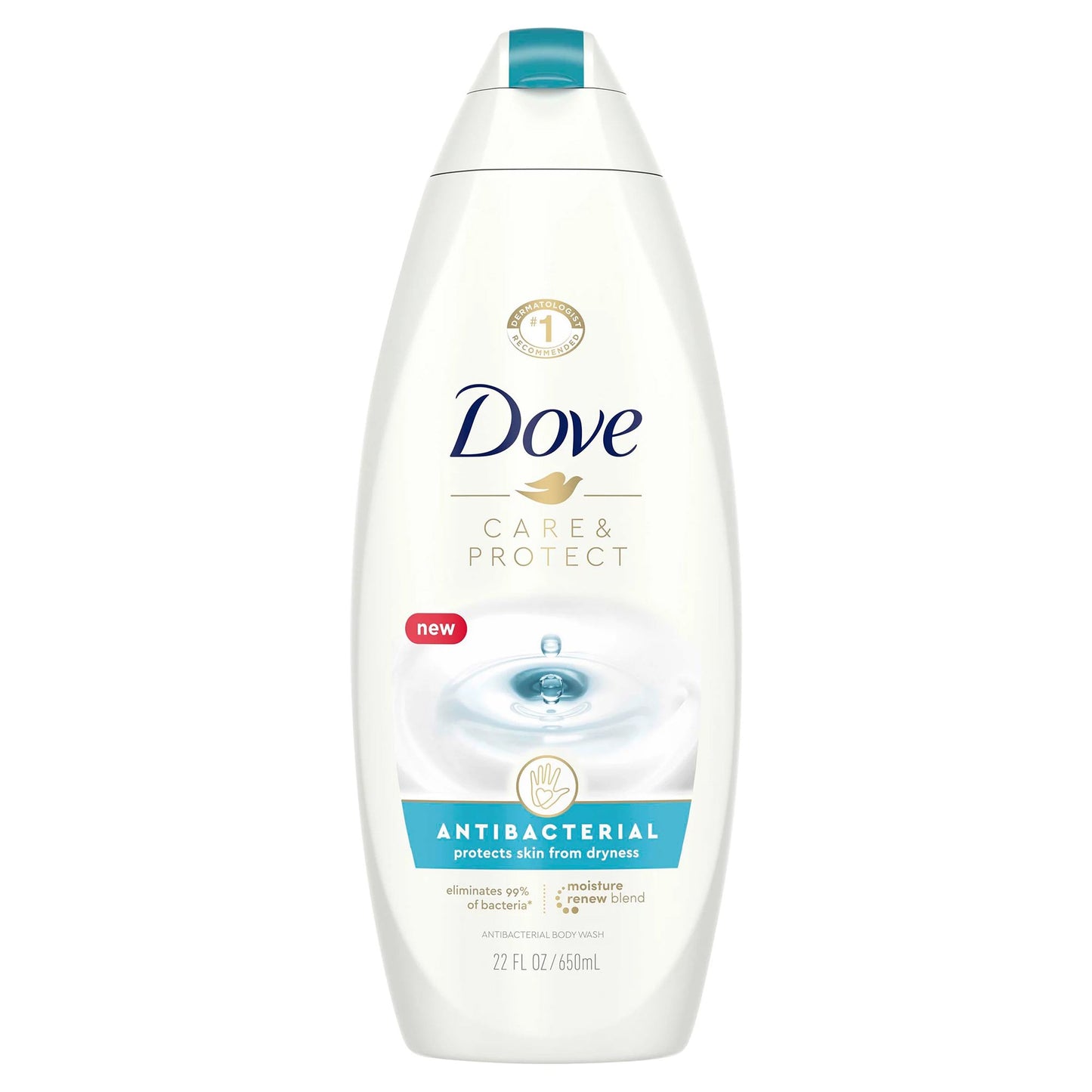 Antibacterial Body Wash Dove® Care and Protect Liquid 22 oz. Bottle Scented