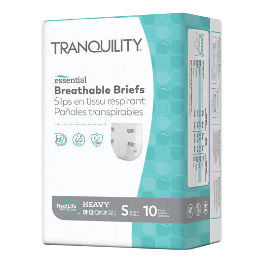 Unisex Adult Incontinence Brief Tranquility® Essential Small Disposable Heavy Absorbency