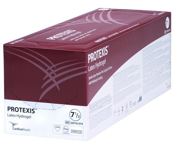 Surgical Glove Protexis™ Latex Hydrogel Size 6.5 Sterile Latex Standard Cuff Length Smooth Translucent Yellow Not Chemo Approved