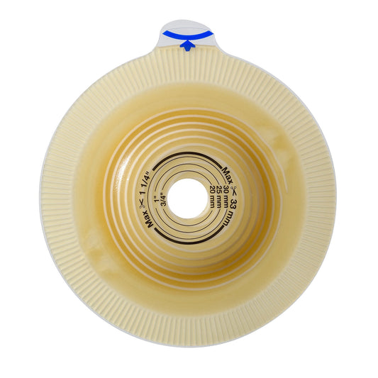 Ostomy Barrier Assura® Trim to Fit, Standard Wear Pectin Based Adhesive 60 mm Flange Blue Code System Synthetic Resin 3/4 to 1-3/4 Inch Opening