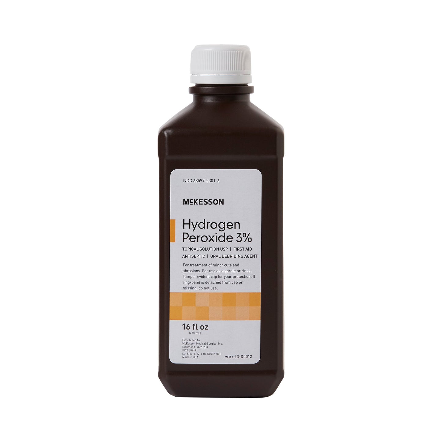 Antiseptic Hydrogen Peroxide McKesson Brand Topical Liquid 16 oz. Bottle