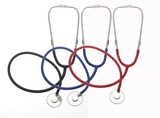 General Exam Stethoscope Medline® Black 1-Tube 22 Inch Tube Single Sided Chestpiece