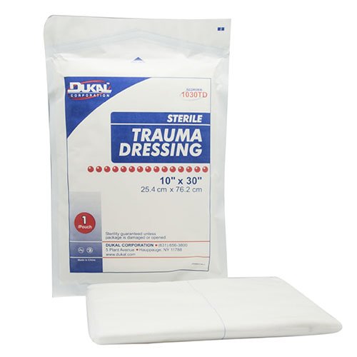 Trauma Dressing Dukal™ 10 X 30 Inch 1-Ply Sterile 1 per Pack