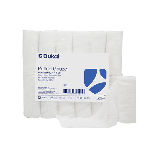 Conforming Bandage Dukal™ 4 Inch X 5 Yard 2-Ply NonSterile 12 per Pack