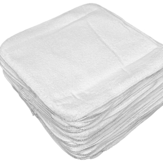 Washcloth Olympic 12 X 12 Inch White Reusable