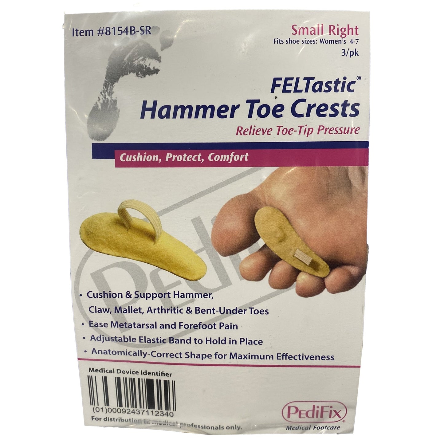 Hammer Toe Crest Pedifix® Small Pull-On Female 4 to 7 Right Foot