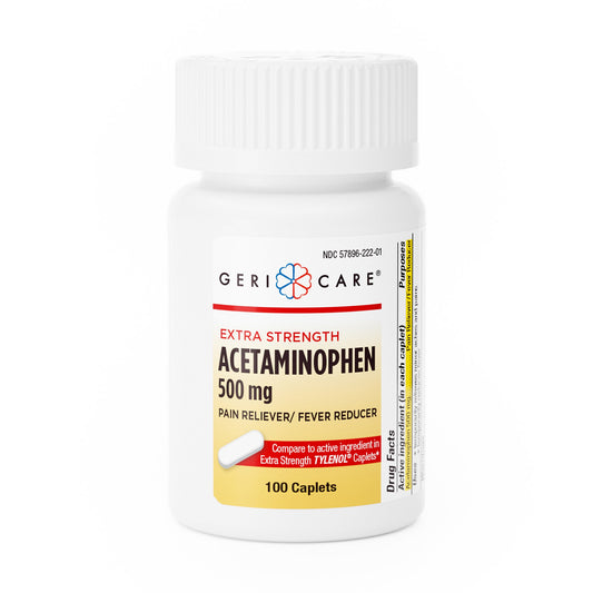 Pain Relief Geri-Care® 500 mg Strength Acetaminophen Caplet 100 per Bottle