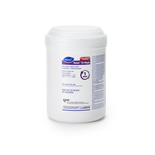 Surface Disinfectant Cleaner Diversey™ Oxivir® Tb Premoistened Hydrogen Peroxide Based Manual Pull Wipe 160 Count Canister Unscented NonSterile