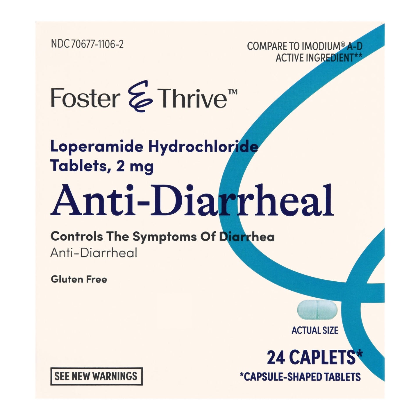 Anti-Diarrheal Foster & Thrive™ 2 mg Strength Caplet 24 per Box