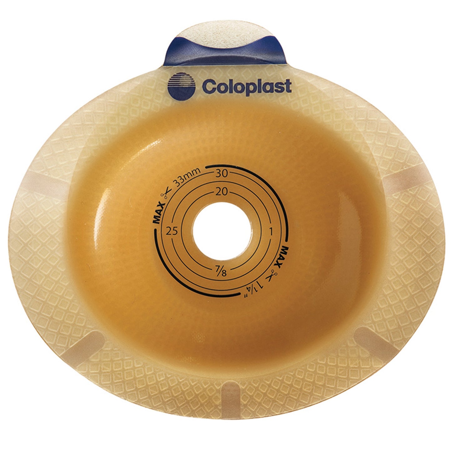 Ostomy Barrier SenSura® Precut, Standard Wear Double Layer Adhesive 50 mm Flange Red Code System 1-1/8 Inch Opening