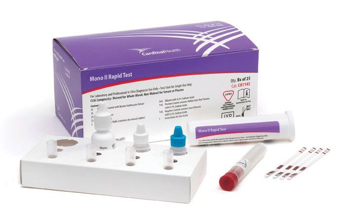 Other Infectious Disease Test Kit Cardinal Health™ Mono II Infectious Mononucleosis 25 Tests CLIA Waived Sample Dependent