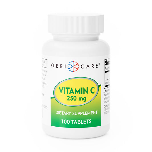 Vitamin C Supplement Geri-Care® Ascorbic Acid 250 mg Strength Tablet 100 per Bottle