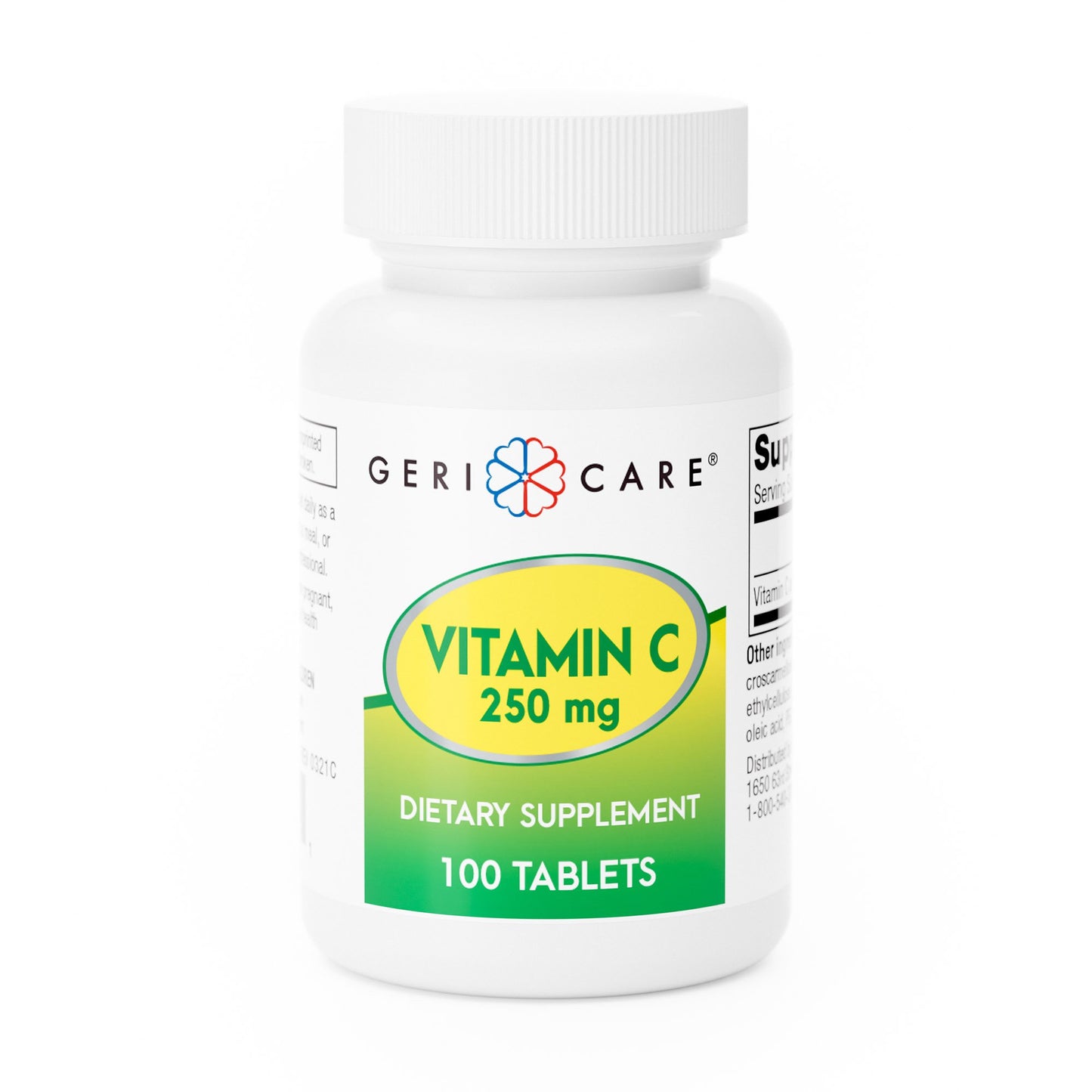 Vitamin C Supplement Geri-Care® Ascorbic Acid 250 mg Strength Tablet 100 per Bottle
