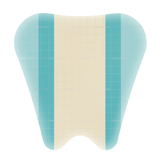 Hydrocolloid Dressing Comfeel® Plus Film Backing 7 X 7 Inch Sacral Hydrocolloid / Sodium Carboxymethylcellulose (CMC) / Film