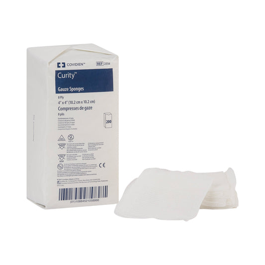 Gauze Sponge Curity™ 4 X 4 Inch 8-Ply NonSterile 200 per Pack