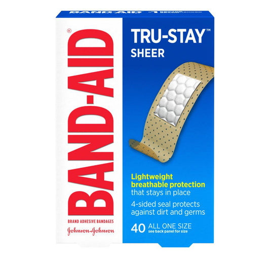 Adhesive Strip Band-Aid® TRU-STAY™ Plastic Sheer 3/4 X 3 Inch Sterile