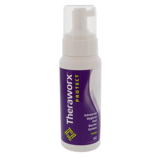 Rinse-Free Skin Cleanser with Silver Theraworx® Protect Advanced Hygiene and Barrier System Foaming 7.1 oz. Pump Bottle Lavender Scent
