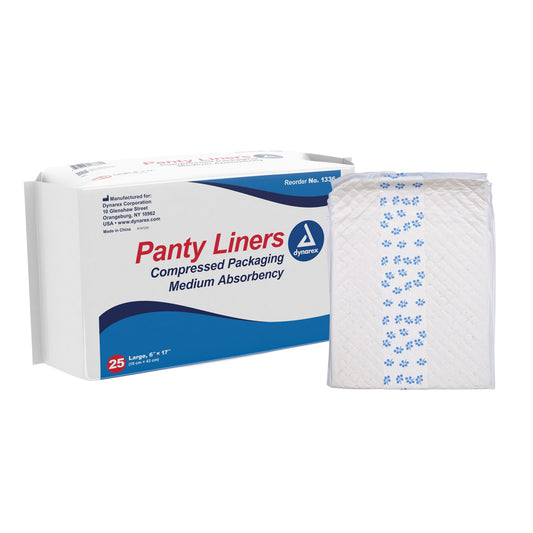 Bladder Control Pad Dynarex® 6 X 17 Inch Moderate Absorbency Wood Pulp / Polypropylene / Tissue Core One Size Fits Most
