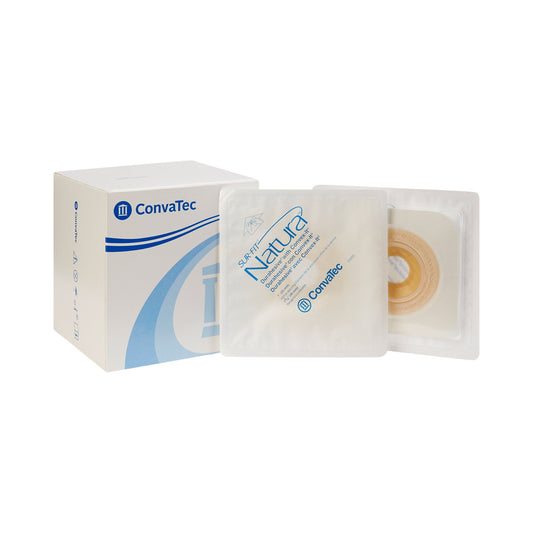 Ostomy Barrier Sur-Fit Natura® Precut, Extended Wear Durahesive® Adhesive 45 mm Flange Sur-Fit Natura® System Hydrocolloid 1 Inch Opening 4-1/2 X 4-1/2 Inch
