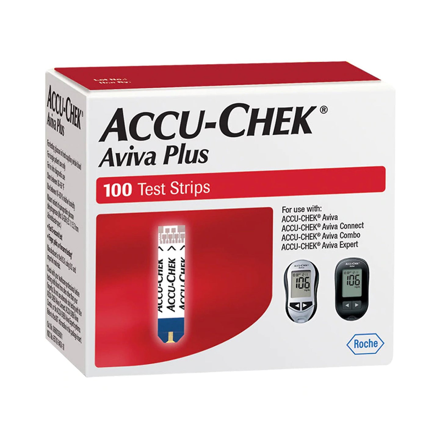 Blood Glucose Test Strips Accu-Chek® Aviva Plus 100 Strips per Pack