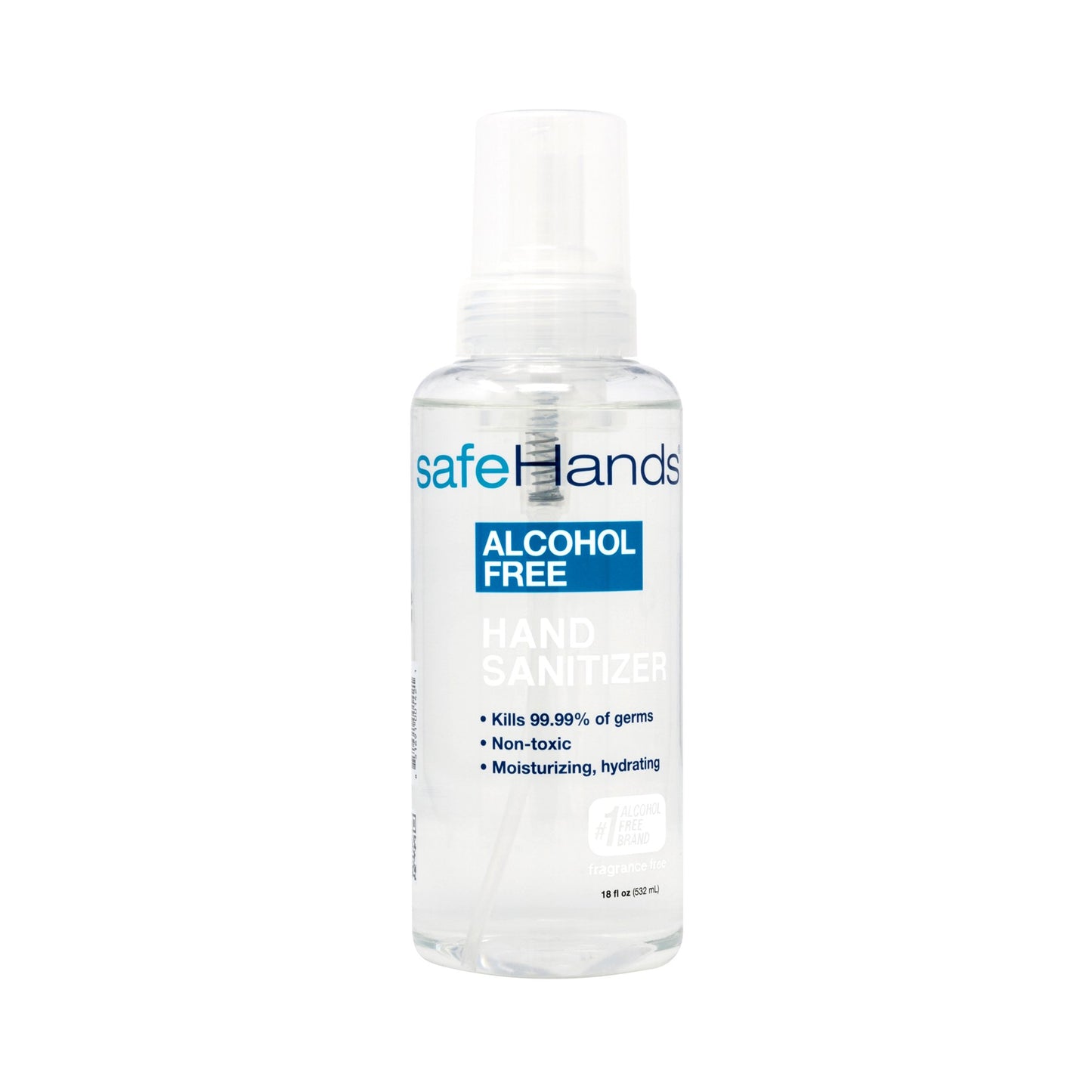 Alcohol-Free Hand Sanitizer safeHands® 18 oz. BZK (Benzalkonium Chloride) Foaming Pump Bottle