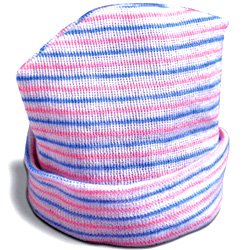 Infant Hat Life Trace® Pink / Blue Stripes Infant