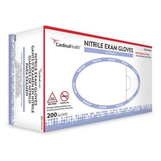 Exam Glove FLEXAL™ Nitrile Large NonSterile Nitrile Standard Cuff Length Textured Fingertips Blue Chemo Tested