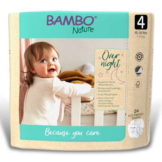 Unisex Baby Diaper Bambo® Nature Size 4 Disposable Heavy Absorbency