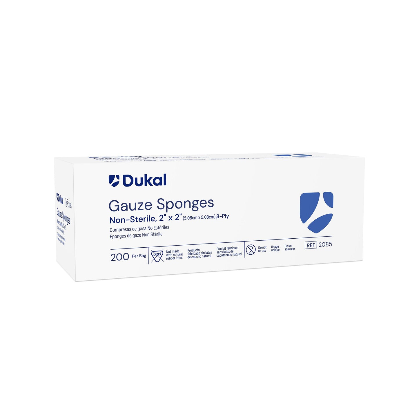 Gauze Sponge Dukal™ 2 X 2 Inch 8-Ply NonSterile 200 per Pack